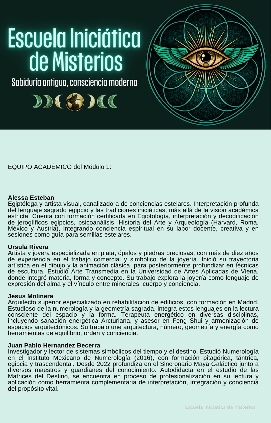 Escuela Iniciática de los Misterios: ✨☥Módulo 2 - MARZO 2026☥✨
