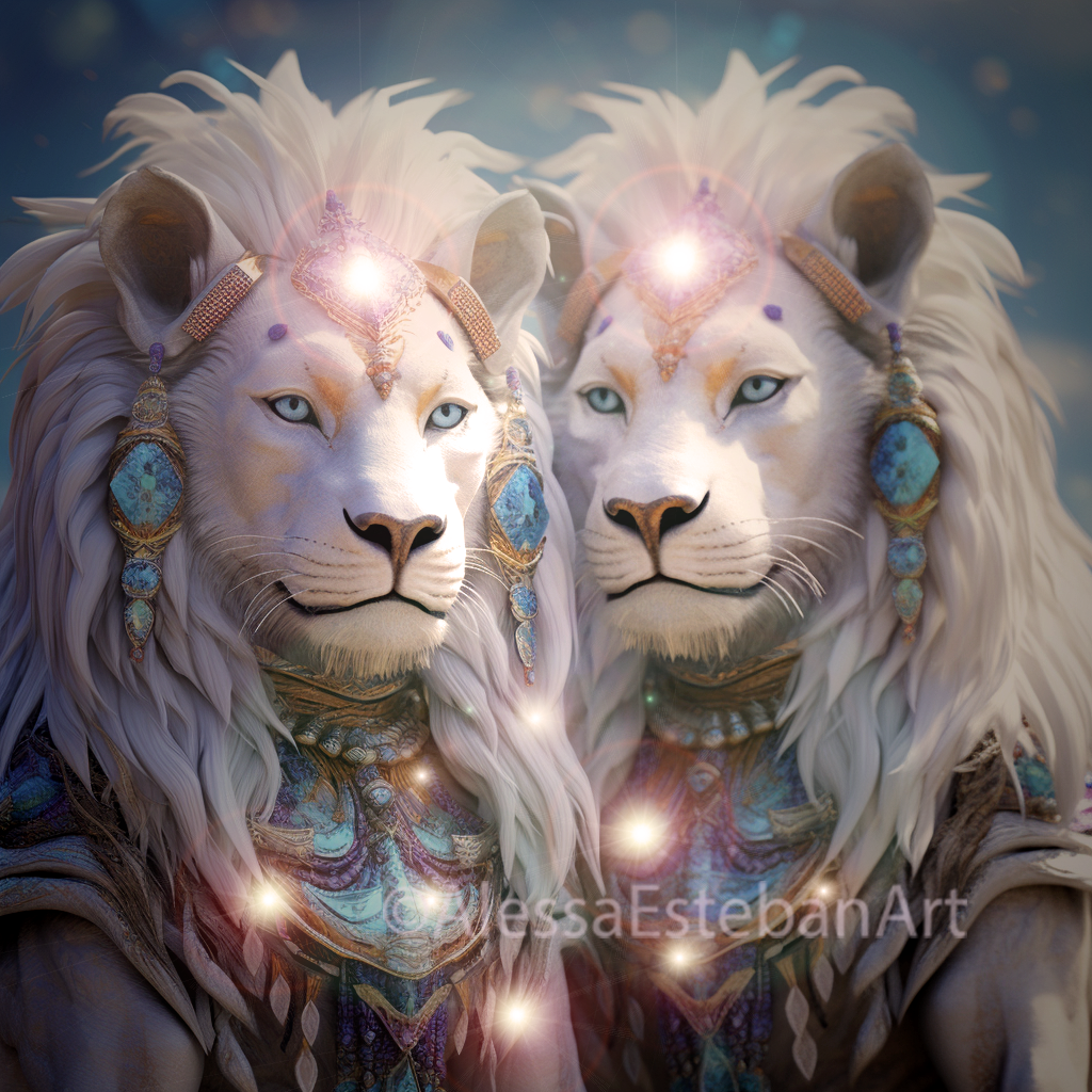 Shu and Tefnut Twin Lions of Time, Digital File