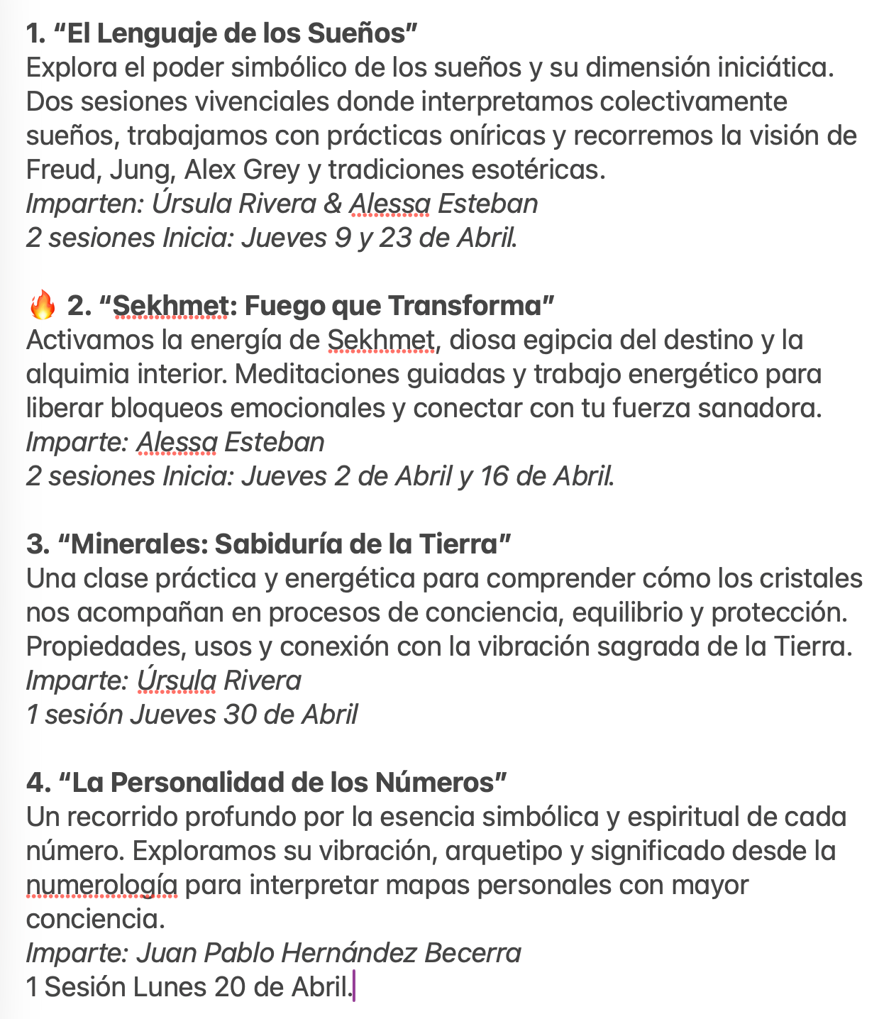 Escuela Iniciática de los Misterios: ✨☥Módulo 3 - ABRIL  2026☥✨